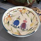 Large Quimper Faience 10  Bowl-hand Painted Old French Dutch Folk Art - France