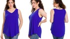 1x 2x 3x V-neck Sleeveless Luxe Rayon Tank Top Soft Stretch Flowy Tunic Zenana