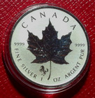 2014 Canada   Horse Privy   Rev Proof Coin  5 1 Oz   9999 Silver Maple Leaf