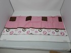 Nojo Simply Baby Pink Brown White Metro Circles Nursery Window Valance Baby Nip