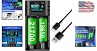 18650 Battery Charger Lcd Display 2 Bay For Li-ion Nimh Ni-cd Rechargeable