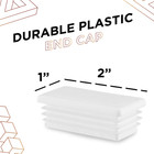 1 X 2 Inch Rectangle Plastic Plug White Inserts   White End Cap For Metal