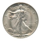 Count Of 5 - Walking Liberty Half Dollar Xf vf Condition 90  Silver