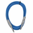 Seismic Audio New 6 Pack Blue 1 4  Ts 6  Patch Cables - Guitar - Instrument