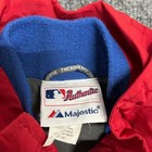 Majestic Jacket Mens Size M Red Phillies Mlb Authentic Therma Base Full Zip Good