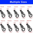 16 Pcs Fishing Rod Tip Repair Kit Stainless Steel Guide Tips Black Set