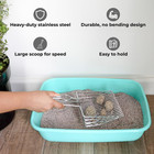 Cat Litter Scoop - Extra Large Heavy Duty Metal Kitty Litter Scoop  Premium Stai