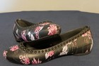 Crocs Lina Luxe Studded Flats Women   s 7 Black Pink Floral Ballet Slip On Shoes