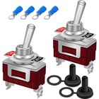 2pcs Toggle Switch 12v 30a On off 2 Pin 2 Position Spst Waterproof On-off 2pin