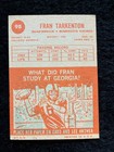 1963 Topps Vintage  98 Fran Tarkenton Minn Vikings Very Good Cond    Bonus Cards