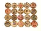 Lot Of 20 Different Vintage Wisconsin Wooden Nickel Wi Token Coin Collection  18