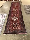 3 4x13  Heriz Runner Rug Antique Handmade Heriz Karajeh Serapi