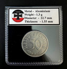 Germany Wwii Era Third Reich Nazi Genuine 50 Reichspfennig Coin 1939   1944 Alumin