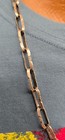 Authentic Navajo Sterling Silver Etched Triangle Wire Link Necklace - Benchmark