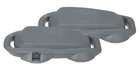 Rockville 2 Pack Atlas Foam Gray Black 22 x9  Boat Bumper No-knot quick Adjust