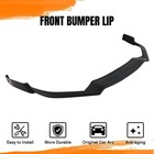 Front Bumper Lip Spoiler For 2016-2018 Nissan Maxima Pu Unpainted Black Splitter