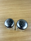 Vtg Stainless Steel   Glass Salt   Pepper Shaker Modern Minimalist Home Decor