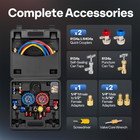 Ac Manifold Gauge Set 4 Way For R134a R410a R22 R32 Refrigerat With 5ft Hoses