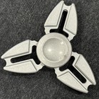 Metal Silver Grey Tri Fidget Hand Spinner Triangle Finger Toy Edc Focus Adhd