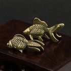 1 Pair Of Vintage Style Solid Brass Goldfish Couples Figurines Statues Toy Gifts
