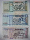 Mongolia Mongol Bank 500  1000   5000 Tugrik