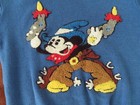 Vintage 70s 80s Mickey Two Gun Gunslinger Sweater Kids Toddler Made In Usa Rare