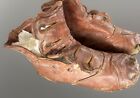 Antique Leather High Top Button Baby Shoes Dolls 5    Distressed Handmade  34