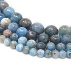 Blue Apatite Beads Gemstone Round Loose 6mm 8mm 10mm 12mm 15 5  Strand