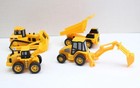 Cat Caterpillar Plastic Construction Vehicle Lot 4 Backhoe Loader Dozer Dump Toy