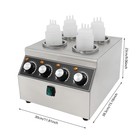 800w Electric Sauce Warm Heat Machine Sauce Warmer Dispenser W squeeze Bottle