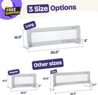 55 5in Toddler Bed Rail Guard Swing Down Kids Safety Rail Twin Queen King Gray