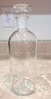 Vintage T c w    Co  Apothecary Clear Glass Pharmacy Bottle 8 25  W  Stopper