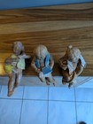 Lot Of 3 Pretty Cherubs In Terracotta  Early 20th Century  Stamped
