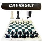 Getorium Tournament Chess Set Portable Chess   Checkers Set With Carrying Bag