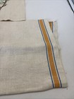 2 Vintage Linen Kitchen Dish Towels 1-striped 1-embroidered    it   s On The House   