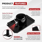 Removable Trailer Jack Base Plate  with Pin Base   5000lbs Capacity Black Foot 