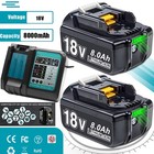 2pack 6 0ah Bl1860b For Makita 18 Volt 8 0ah Lxt Li-ion Battery Bl1830   Charger