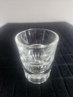 Vintage Clear Heavy Duty Beveled Thick Bottom Shot Glass With Fill Line     3 