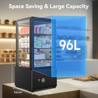 3 Cu ft Refrigerated Display Case Bakery Countertop Cake Refrigerator With Led