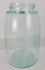 Aqua Midget Pint Masons Hero Cross On Reverse - Two Patent Dates