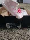 Jordan 1 Mid Toddler  Foam Pink white-fire Red