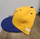 Montgomery Biscuits Minor League Baseball New Era Gold Fitted Hat Size 7 5 8