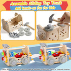 Kids Tool Set  Wooden Toddler Tools Bench Toys For 2 3 Year Old Boys Girls  Mont