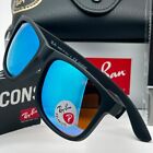Black Frame Ray-ban Rb4165 622 55 Justin Sunglasses Blue Polarized Lenses