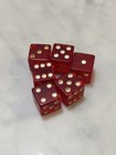 Vintage Translucent Red Bakelite Dice
