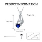 Heart Urn Necklace For Ashes Cremation Jewelry Memorial Keepsake Hand Urn Gifts
