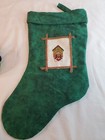 Handmade Vintage Christmas Stocking With Crosstitch Needlepoint Cats And Dog
