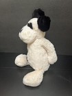 Jellycat Bashful Puppy Dog Black   White Spots 12    Plush Stuffed Animal Medium