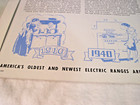 Antique 1940s Hotpoint Electric Ranges 1946 Illustrated Appliance Catalog Prices