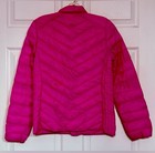 Gap Primaloft Hot Pink Chevron Puffer Jacket Xs Lightweight Fuchsia Winter Coat